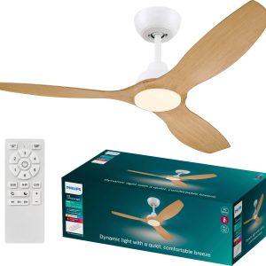 Philips LED Olas Wentylator sufitowy 30 W (Ø x W) 1320 mm x 310 mm biały pilot zdalnego sterowania, możliwość regulacji Philips LED Olas Wentylator sufitowy 30 W (Ø x W) 1320 mm x 310 mm biały pilot zdalnego sterowania, możliwość regulacji