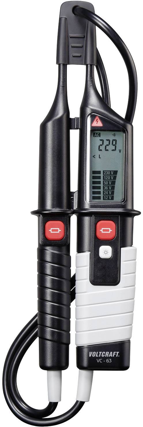 Dwubiegunowy tester napięcia VOLTCRAFT VC 63 CAT III 1000 V, CAT IV 600 V - obrazek 1