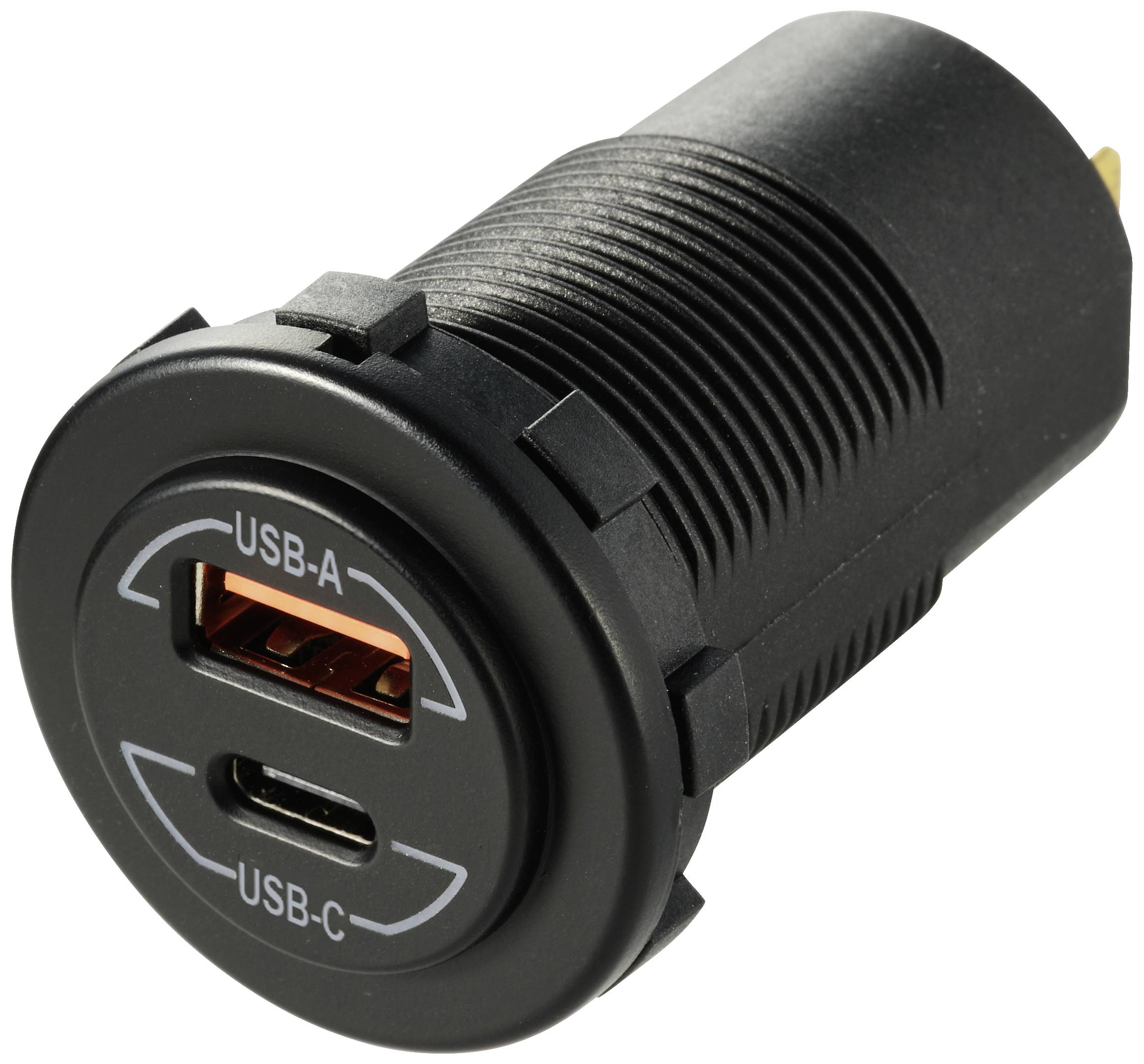 Gniazdo do zabudowy Power-Delivery USB, 60W VOLTCRAFT VC-PD 60W 12/24V 12/24 V - obrazek 1