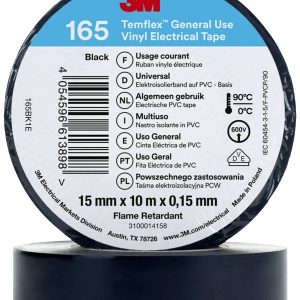 Taśma izolacyjna 3M Temflex™ 165 165BK1E Temflex™ 165 (D x S) 10 m x 15 mm 10 m 1 szt. Taśma izolacyjna 3M Temflex™ 165 165BK1E Temflex™ 165 (D x S) 10 m x 15 mm 10 m 1 szt.