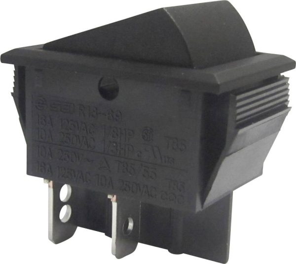 TRU COMPONENTS 1587523 Przełącznik kołyskowy TC-R13-69A-01 250 V/AC 10 A 2 x wył/wł zatrzask 1 szt.