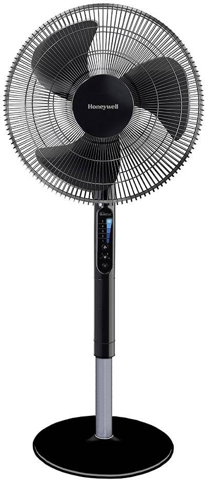 Honeywell HSF600BE4 Wentylator stojący 40 W czarny regulowana wysokość, wyświetlacz LED, pilot zdalnego sterowania, oscy - obrazek 1