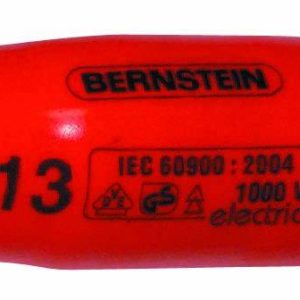 BERNSTEIN Tools for Electronics Bernstein Werkzeugfabrik 16-443 VDE zewnętrzny sześciokąt Nasadka VDE 12 mm 1/2″ (12.5 m