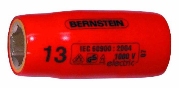 BERNSTEIN Tools for Electronics Bernstein Werkzeugfabrik 16-443 VDE zewnętrzny sześciokąt Nasadka VDE 12 mm 1/2″ (12.5 m