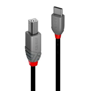 LINDY Kabel USB USB 2.0 Złącze męskie USB-C®, Złącze męskie USB-B 1.00 m czarny 36941 LINDY Kabel USB USB 2.0 Złącze męskie USB-C®, Złącze męskie USB-B 1.00 m czarny 36941