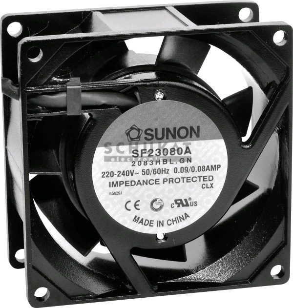 Sunon SF23080A2083HBL Wentylator osiowy 230 V/AC 40.78 m³/h (D x S x W) 80 x 80 x 38 mm