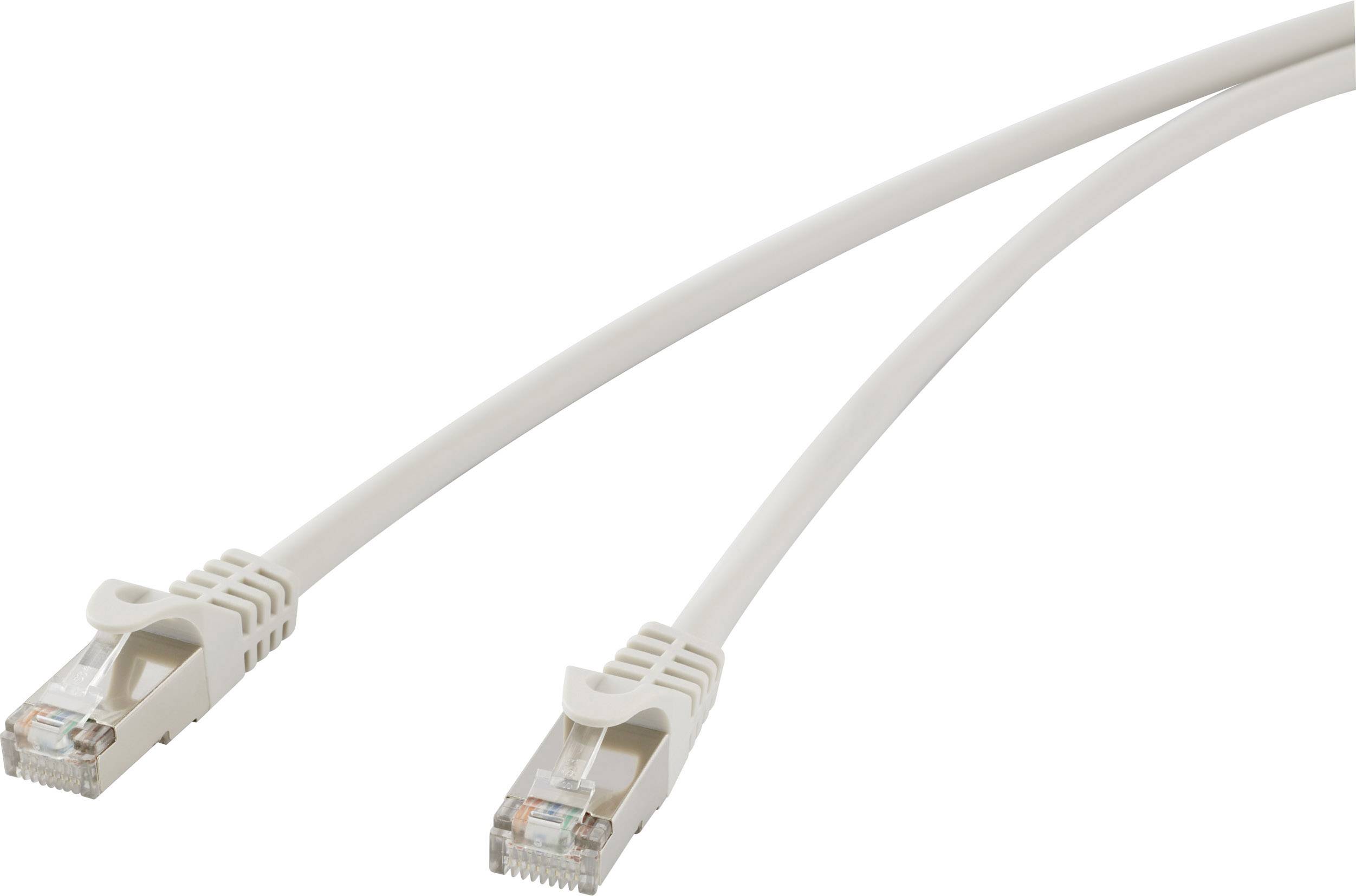 kabel LAN Renkforce RF-4724280, 1 szt., RJ45, CAT 5e, F/UTP, 10.00 m, szary - obrazek 1