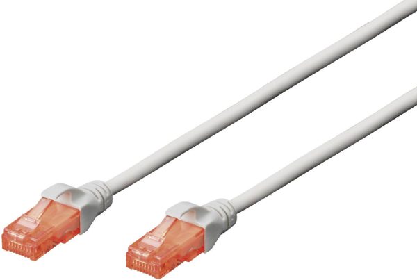 kabel LAN RJ45, Digitus DK-1617-150 DK-1617-150, U/UTP, CAT 6, 15.00 m, szary