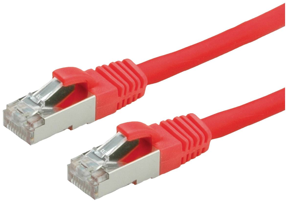 kabel LAN Value 21.99.1241, 1 szt., RJ45, CAT 6, S/FTP, 2.00 m, czerwony (czysty) - obrazek 1