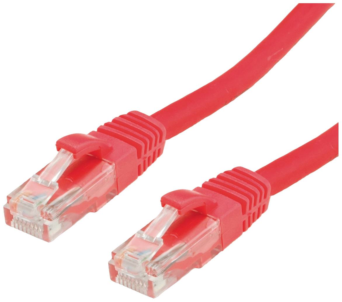 kabel LAN Value 21.99.1051, 1 szt., RJ45, CAT 6, U/UTP, 3.00 m, czerwony (czysty) - obrazek 1
