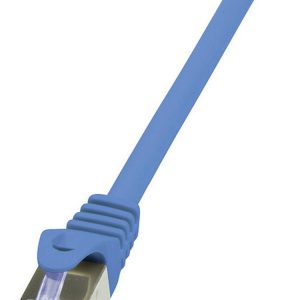kabel LAN LogiLink CQ3026S, 1 szt., RJ45, CAT 6a, S/FTP, 0.50 m, niebieski kabel LAN LogiLink CQ3026S, 1 szt., RJ45, CAT 6a, S/FTP, 0.50 m, niebieski