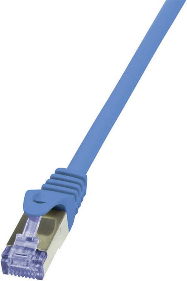 kabel LAN LogiLink CQ3026S, 1 szt., RJ45, CAT 6a, S/FTP, 0.50 m, niebieski