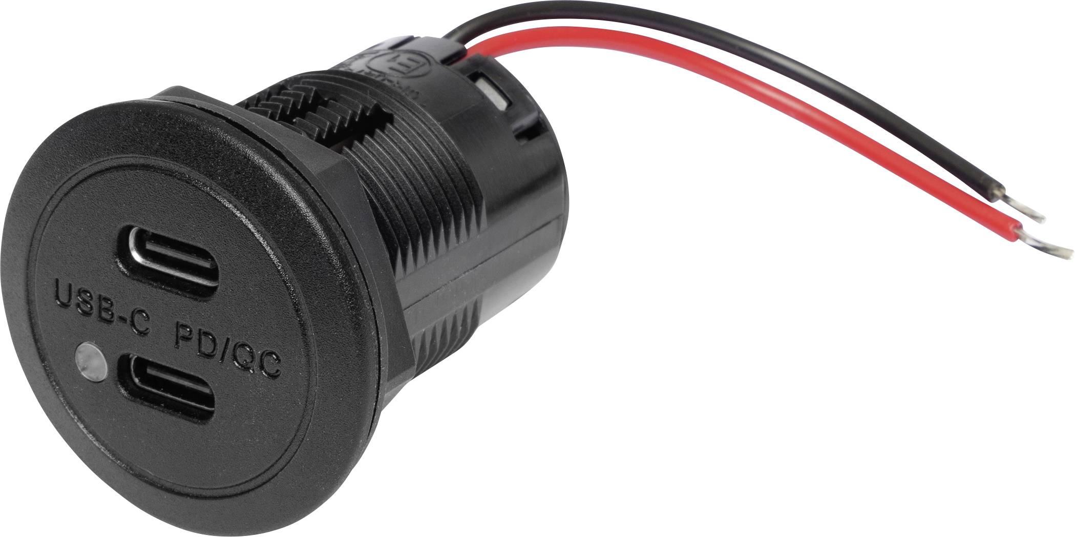 Zasilanie USB-C podwójne gniazdo PD/QC EV z diodą LED maks. 2x 30 watów ProCar Power USB-C Doppelsteckdose PD/QC EV mit - obrazek 1