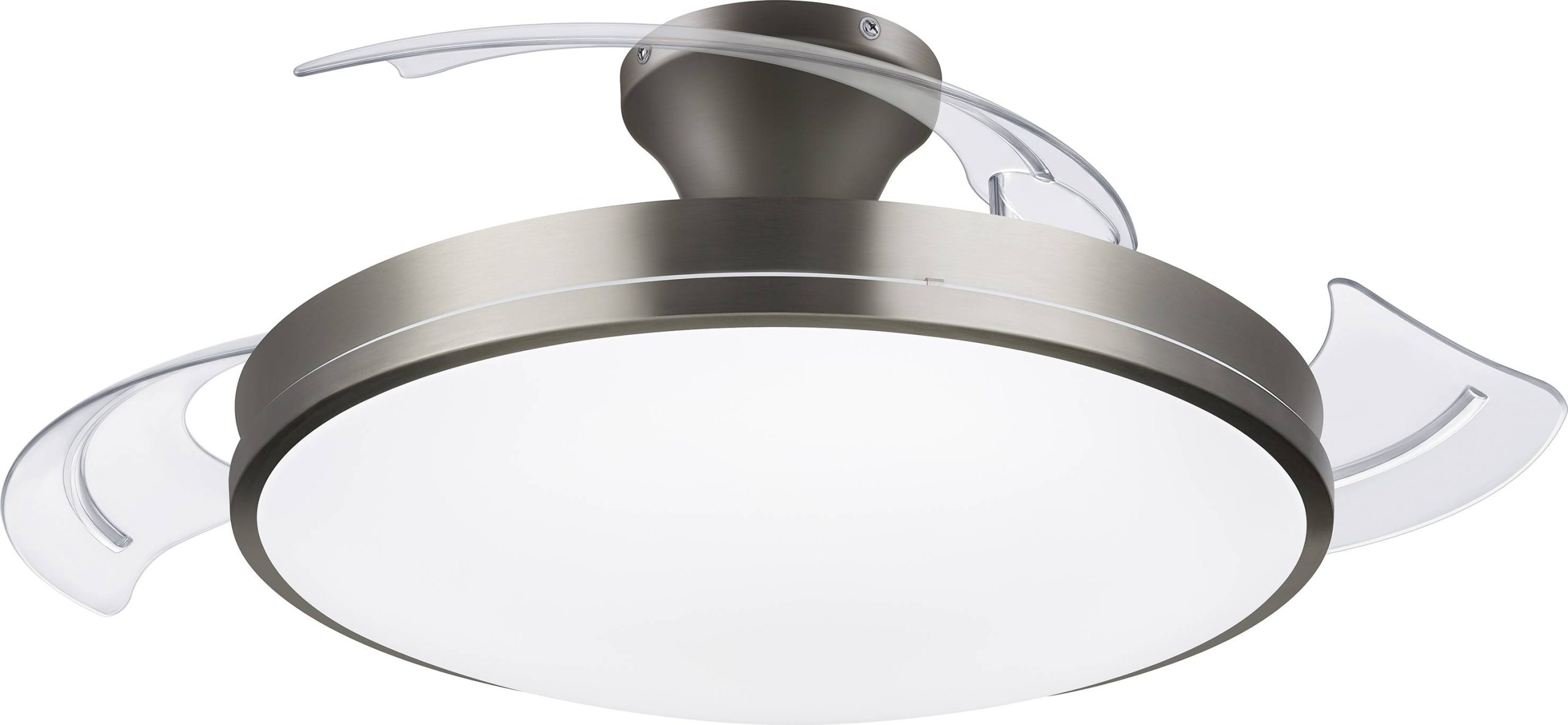 Philips LED Atlas Wentylator sufitowy 28 W, 35 W (Ø x W) 490 mm x 418 mm nikiel podświetlenie, timer - obrazek 1