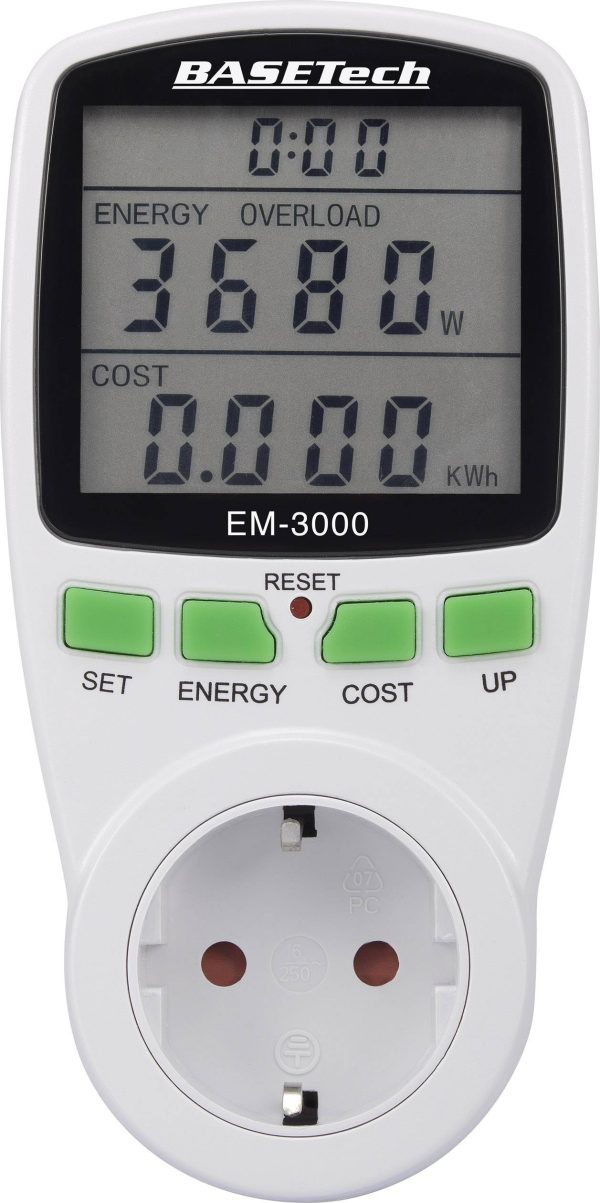 Licznik kosztów energii Basetech EM-3000 BT-1611632 Licznik kosztów energii Basetech EM-3000 BT-1611632