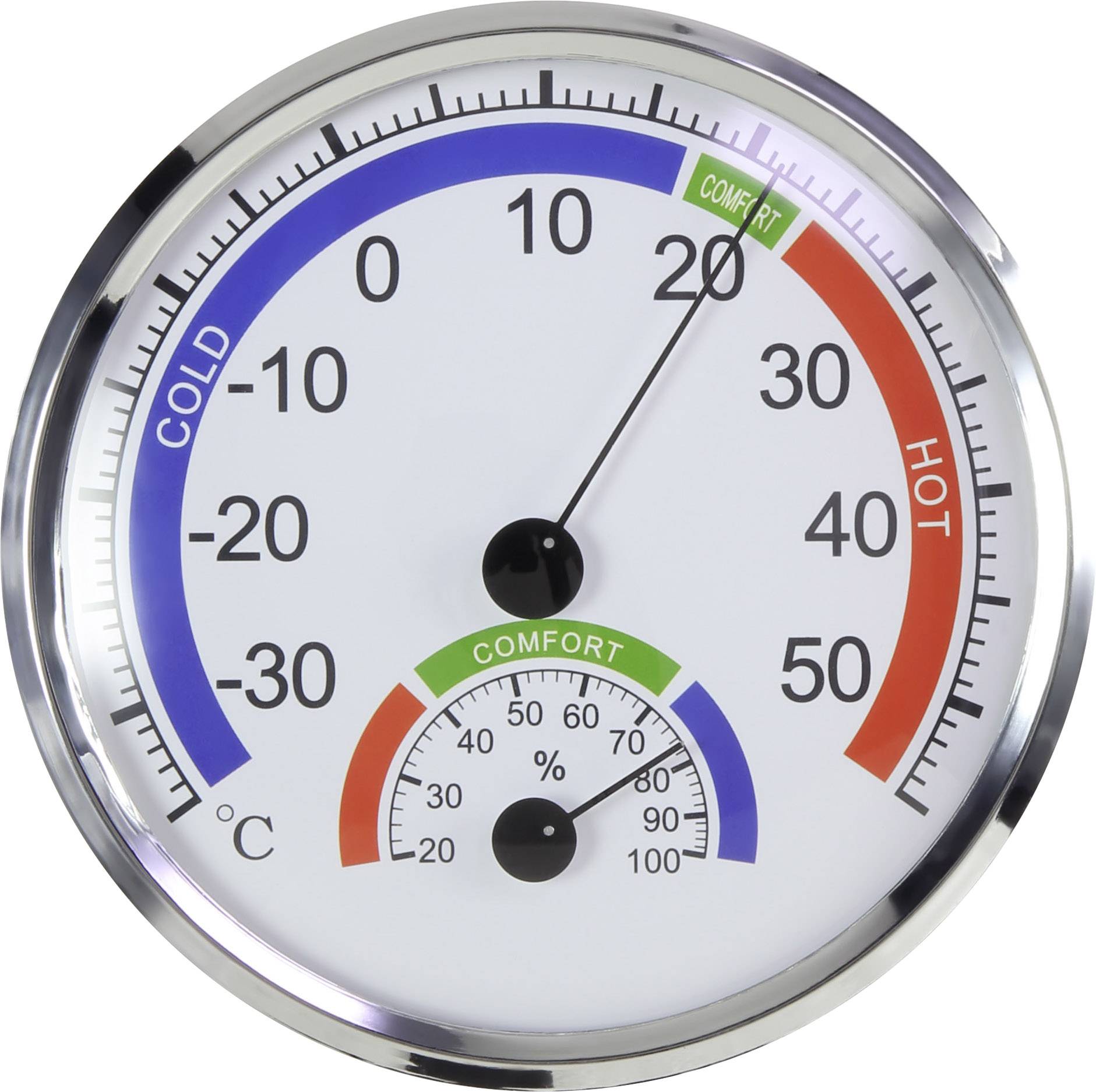 Termohigrometr srebrny TH101E - obrazek 1
