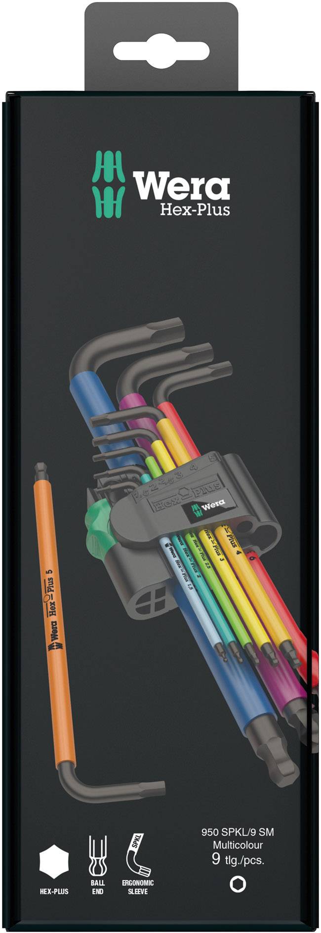 Wera 950 SPKL/9 SM N wewnętrzny sześciokąt Zestaw kluczy trzpieniowych 1.5 mm, 2 mm, 2.5 mm, 3 mm, 4 mm, 5 mm, 6 mm, 8 m - obrazek 1