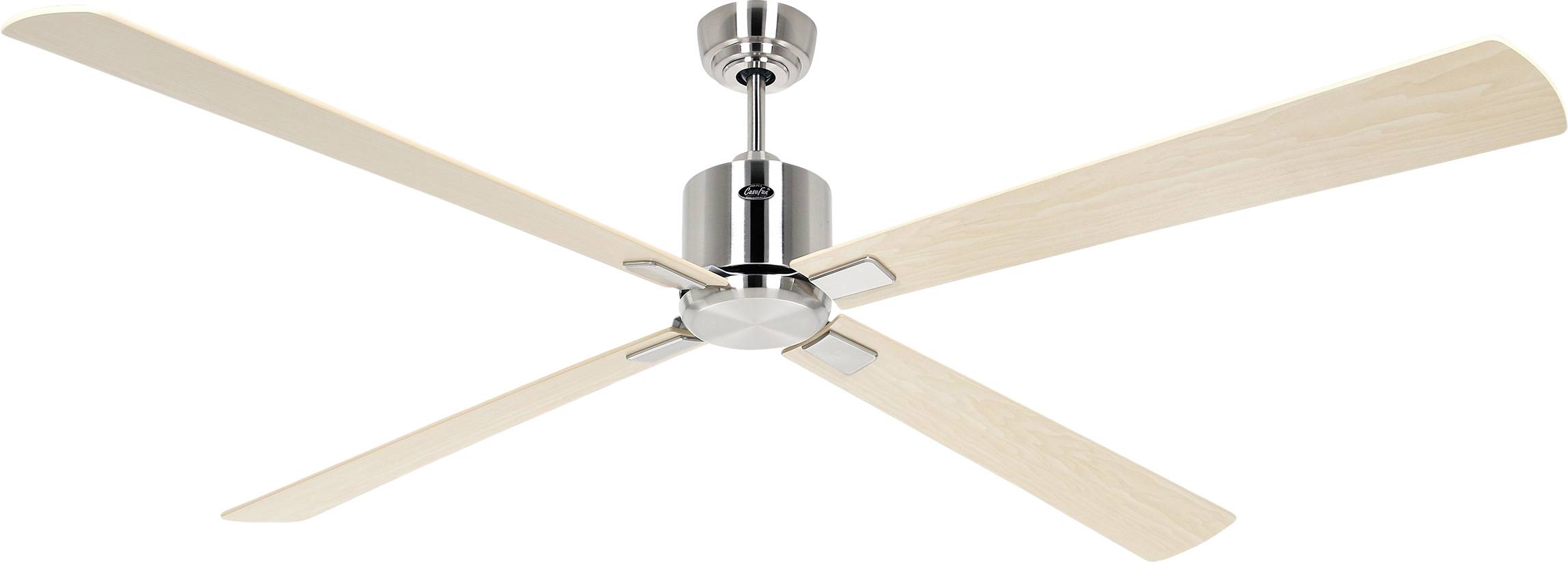 CasaFan ECO NEO III 180-4 BN-AH/BU WiFi Flügel Ahorn/Buche Wentylator sufitowy 28 W (Ø x W) 180 cm x 360 mm chrom (szczo - obrazek 1