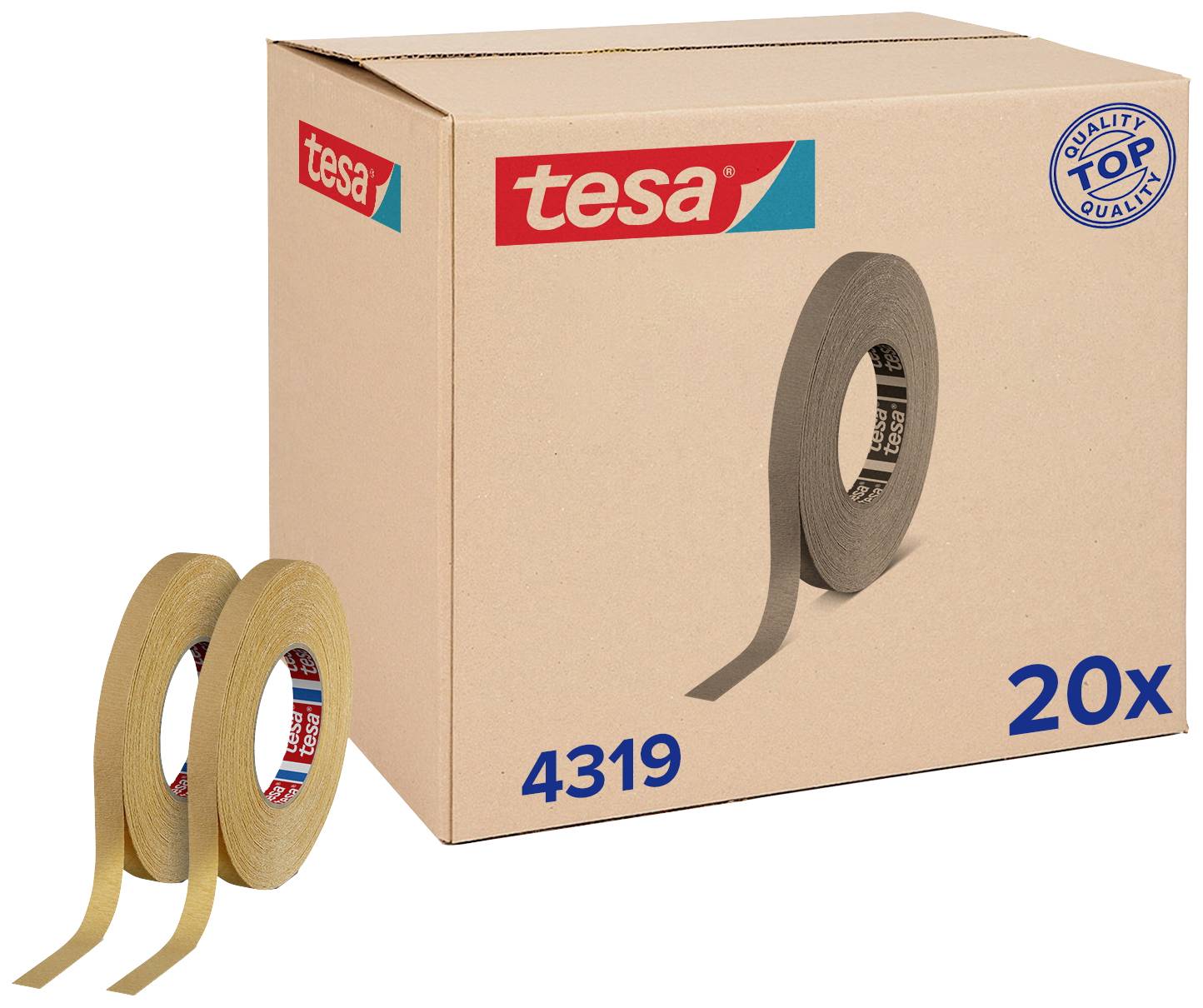 Taśma maskująca tesa tesakrepp® 04319-00005-00 tesakrepp 4319 für Kurven (D x S) 50 m x 15 mm 50 m 20 szt. - obrazek 1