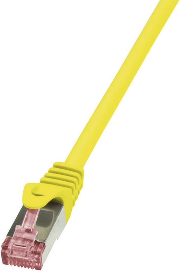 kabel LAN LogiLink CQ2027S, 1 szt., RJ45, CAT 6, S/FTP, 0.50 m, żółty