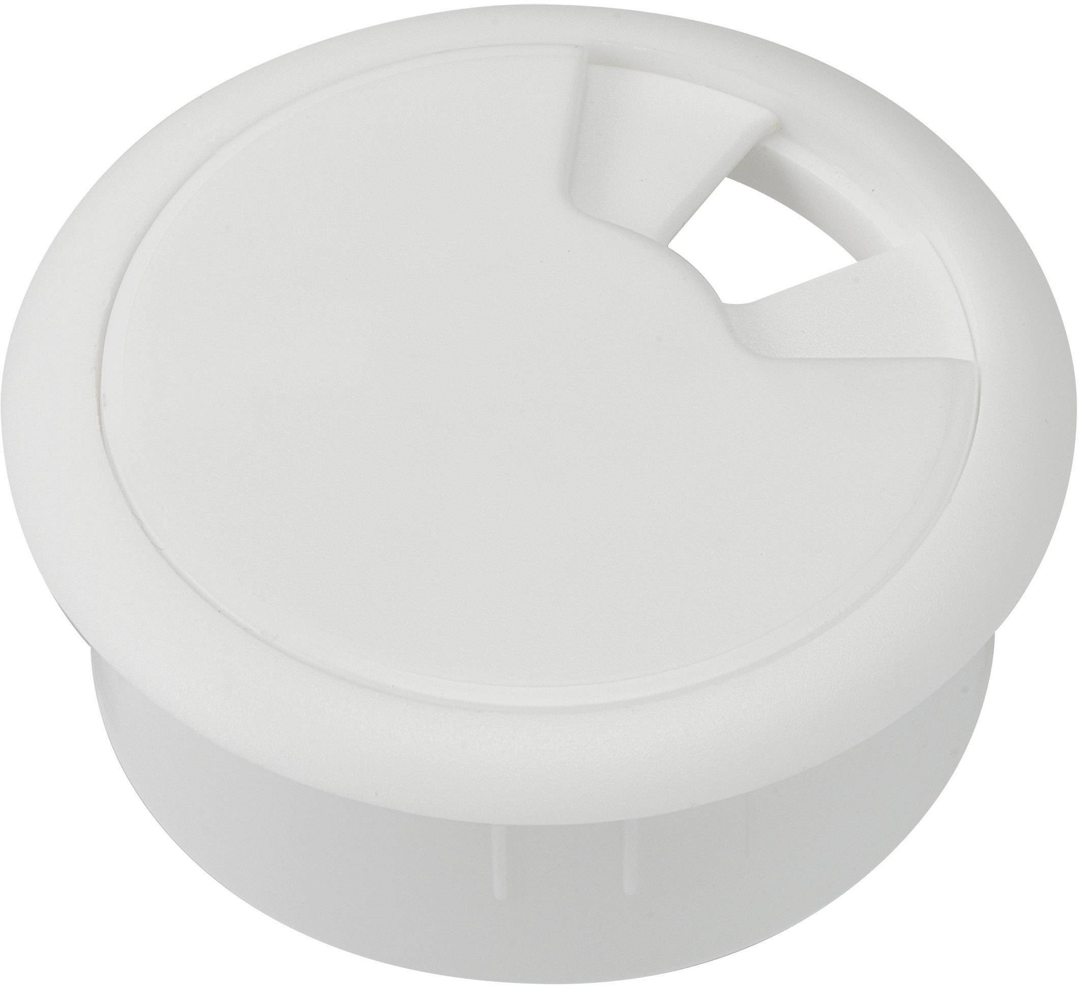 TRU COMPONENTS 530045 Przepust kablowy do płyt roboczych ABS biały 1 szt. - obrazek 1