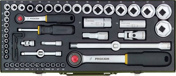 Zestaw kluczy nasadowych Proxxon Industrial 23040 1/4″ (6,3 mm), 1/2″ (12.5 mm)