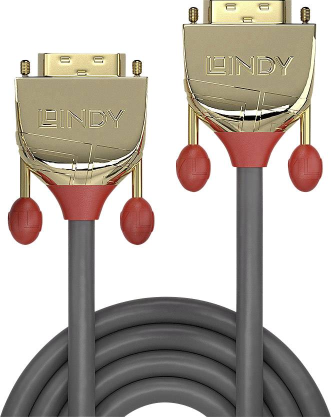 Kabel DVI LINDY LINDY 10m DVI-D Dual Link Kabel Gold 36206, DVI 24+1pin do DVI 24+1pin., 10.00 m - obrazek 1