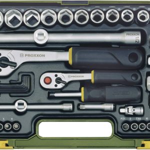 Klucze nasadowe z grzechotką Proxxon Industrial 23286, 1/4″ (6,3 mm), 1/2″ (12.5 mm), 65 szt. Klucze nasadowe z grzechotką Proxxon Industrial 23286, 1/4″ (6,3 mm), 1/2″ (12.5 mm), 65 szt.