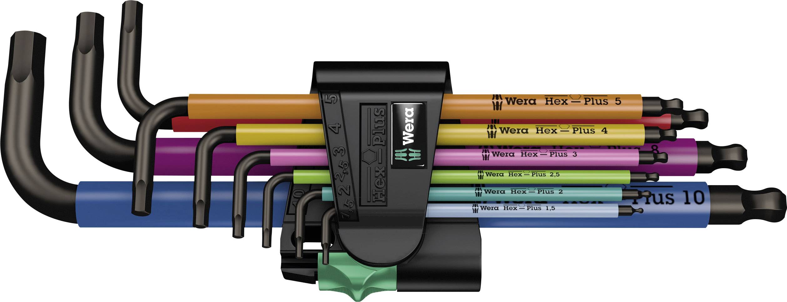 Wera 950 SPKL wewnętrzny sześciokąt Zestaw kluczy trzpieniowych 1.5 mm, 2 mm, 2.5 mm, 3 mm, 4 mm, 5 mm, 6 mm, 8 mm, 10 m - obrazek 1
