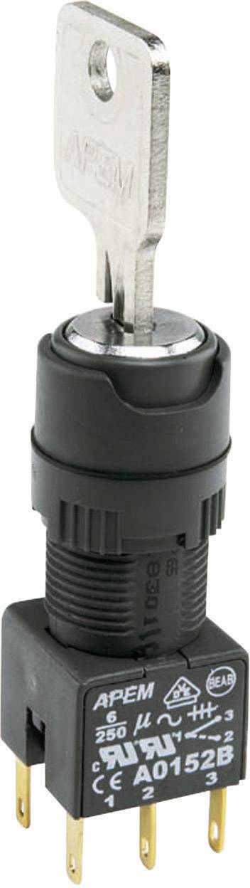 Przełącznik kluczykowy 1 x 90 ° APEM A018125 1 szt.