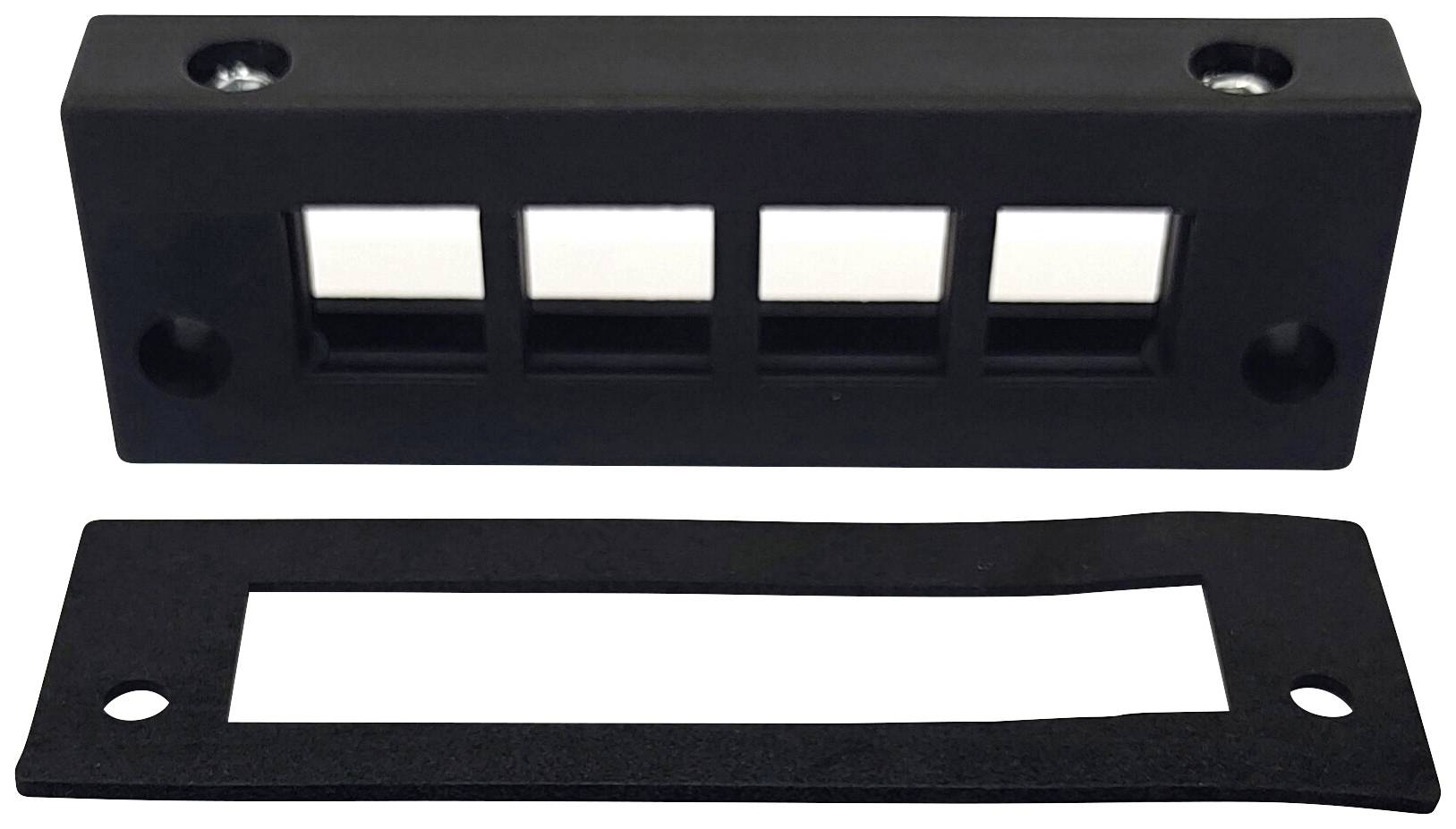 TRU COMPONENTS DVK-W4 Listwa przepustów kablowych Maksymalna średnica mocowania 16 mm poliamid czarny 1 szt. - obrazek 1