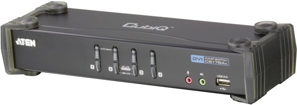 Przełącznik KVM, DVI ATEN CS1764A, USB, 1920 x 1200 Pixel, Ilość przełączalnych PC: 4
