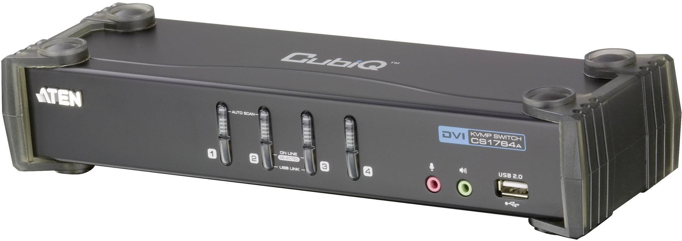 Przełącznik KVM, DVI ATEN CS1764A, USB, 1920 x 1200 Pixel, Ilość przełączalnych PC: 4 - obrazek 1