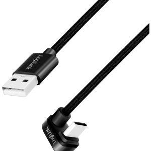 LogiLink Kabel USB USB 2.0 Złącze męskie USB-C®, Złącze męskie USB-A 1.00 m czarny CU0192 LogiLink Kabel USB USB 2.0 Złącze męskie USB-C®, Złącze męskie USB-A 1.00 m czarny CU0192