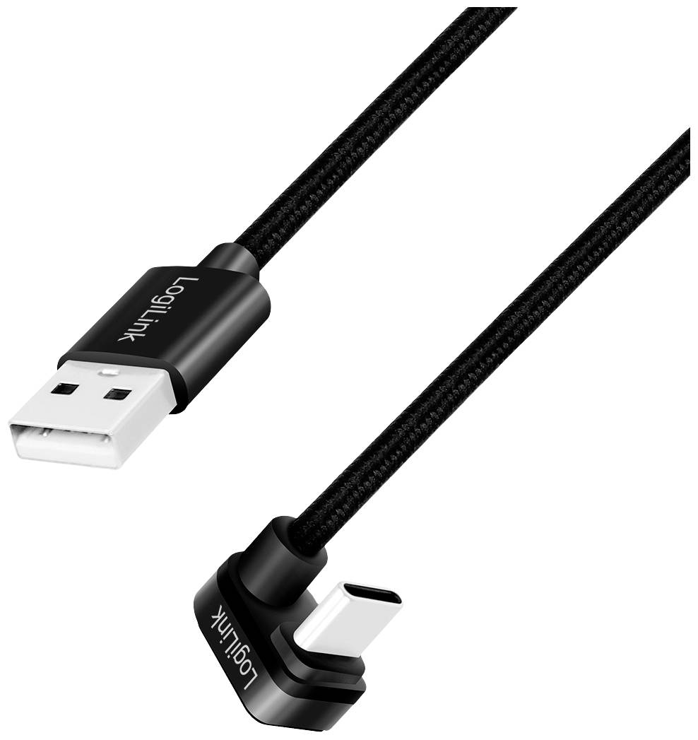 LogiLink Kabel USB USB 2.0 Złącze męskie USB-C®, Złącze męskie USB-A 1.00 m czarny CU0192 - obrazek 1