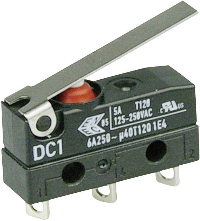 Mikroprzełącznik DC1C-A1LC 250 V/AC 6 A 1 x wł/(wł) ZF IP67 chwilowy 1 szt. - obrazek 1