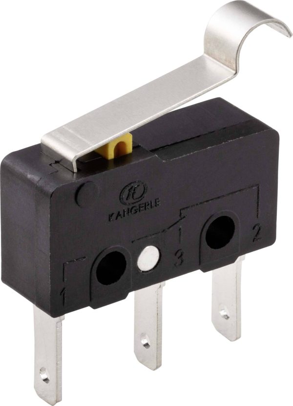 TRU COMPONENTS TC-9122124 Mikroprzełącznik, 1 zestyk przełączny, 1 x wł/(wł), 250 V/AC, 5 A, 1 szt.