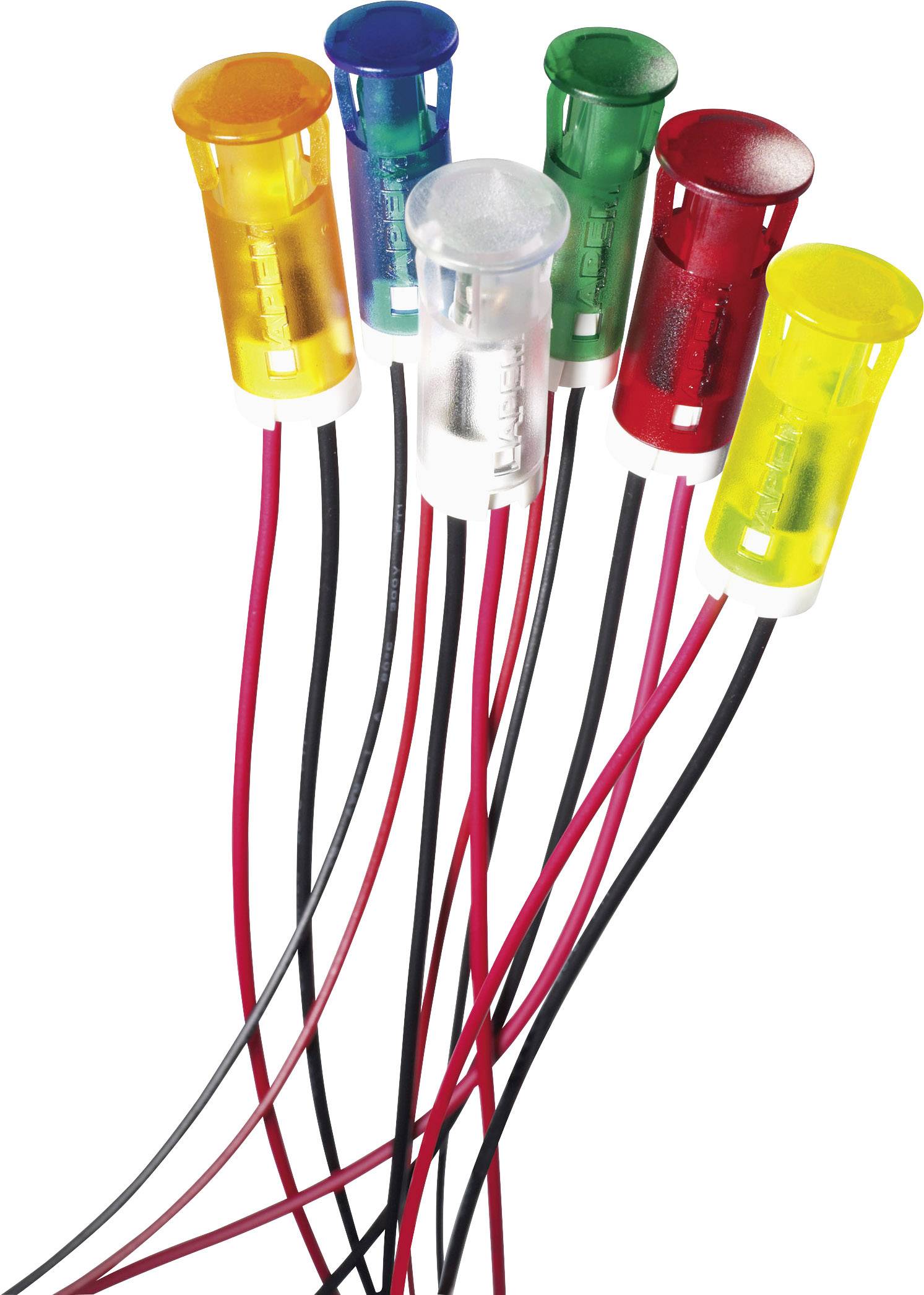APEM QS63XXR12 Lampka sygnalizacyjna LED QS63XXR12, 12 V/DC, 6 mm - obrazek 1