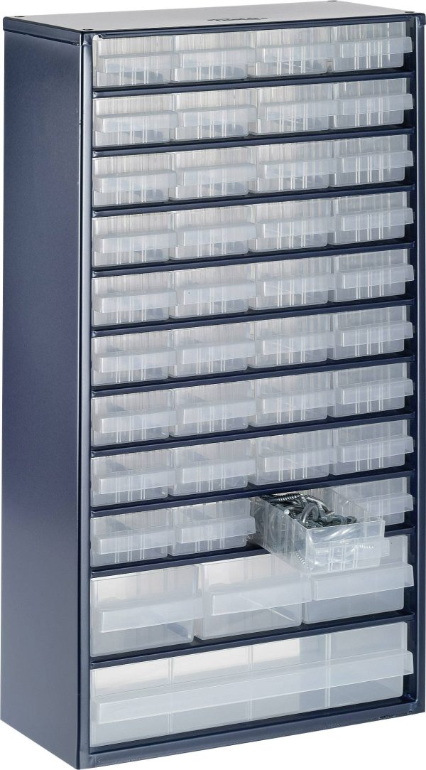 raaco Szafka z szufladami (D x S x W) 150 x 306 x 552 mm Ilość przegród: 40 zmienny podział Opis 1 szt.