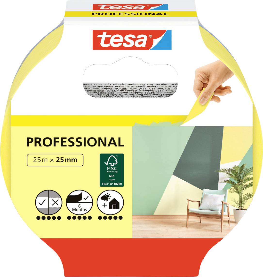 Taśma maskująca tesa tesa® 56270-00000-01 PRECISION INDOOR (D x S) 25 m x 25 mm 25 m 1 szt. - obrazek 1