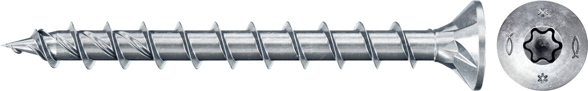 Fischer 670452 Power-Fast II Wkręt z łbem płaskim 6 mm 50 mm Profil T stal cynkowany galwanicznie 100 szt. - obrazek 1