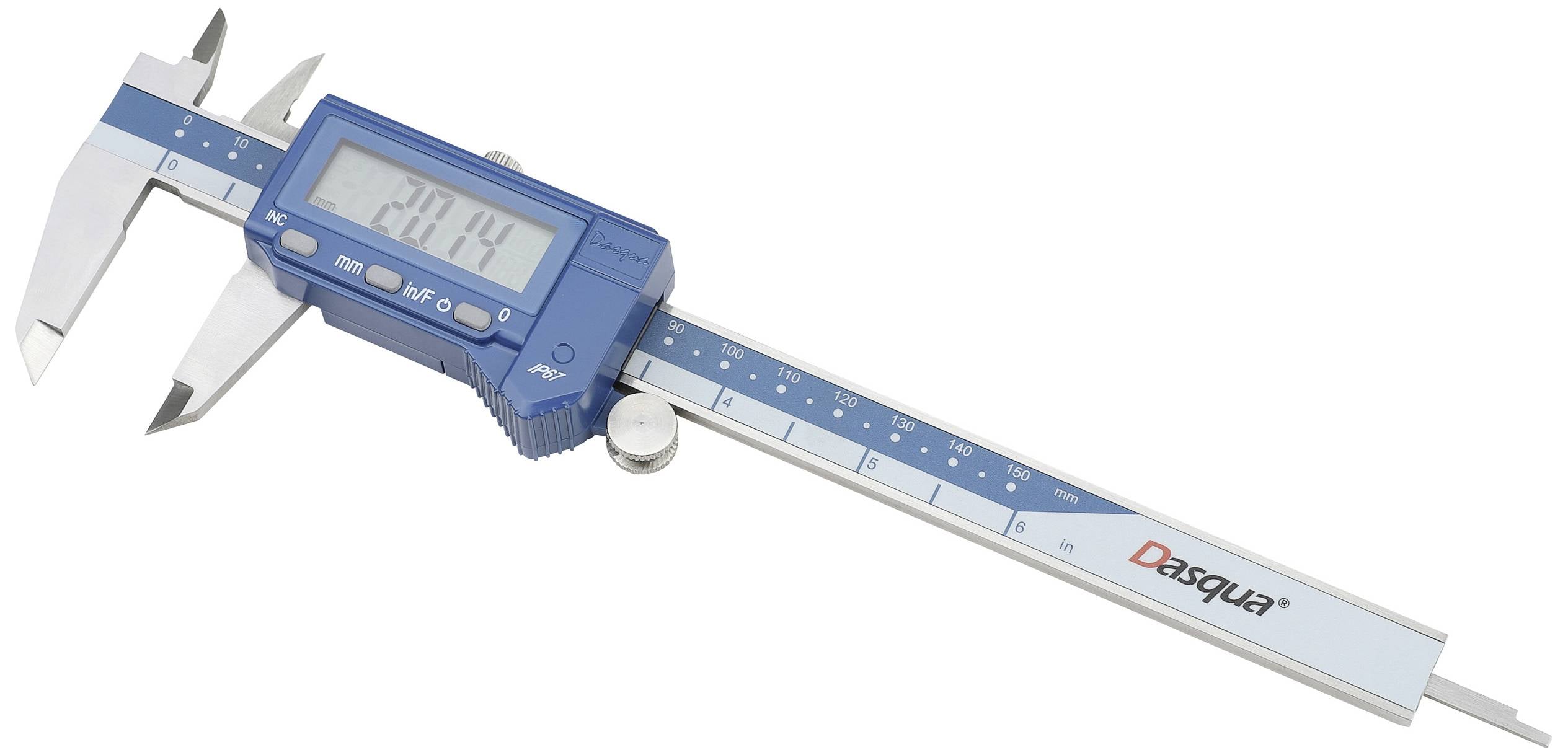 Dasqua 2015-2405 DIN EN 862, Suwmiarka cyfrowa odporna na olej IP67 Maksymalny zakres pomiarowy: 150 mm stal nierdzewna - obrazek 1