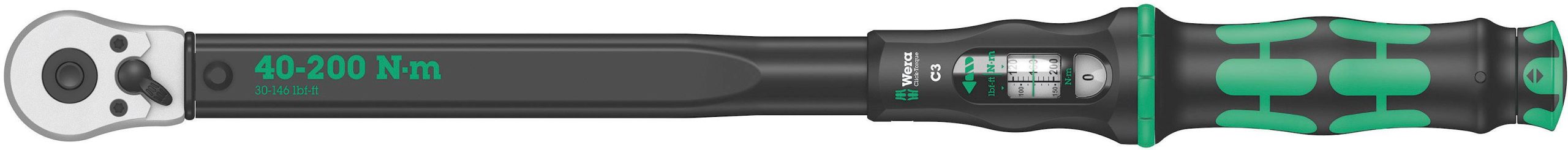 Klucz dynamometryczny Wera Click-Torque C 3 05075622001, 1/2" (12.5 mm), 40 - 200 Nm - obrazek 1