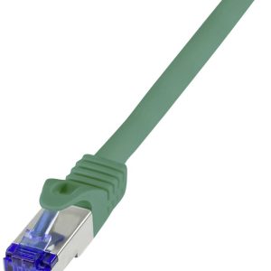 kabel LAN LogiLink C6A025S, 1 szt., RJ45, CAT 6a, S/FTP, 0.50 m, zielony kabel LAN LogiLink C6A025S, 1 szt., RJ45, CAT 6a, S/FTP, 0.50 m, zielony