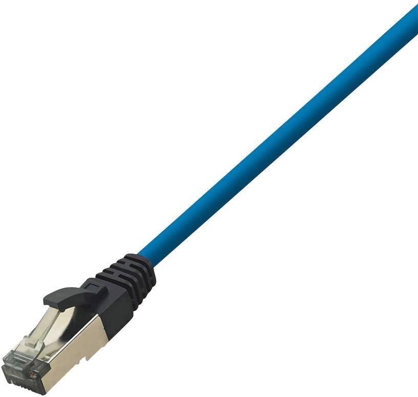 kabel LAN LogiLink CQ8026S, 1 szt., RJ45, CAT 8.1, S/FTP, 0.50 m, niebieski - obrazek 1