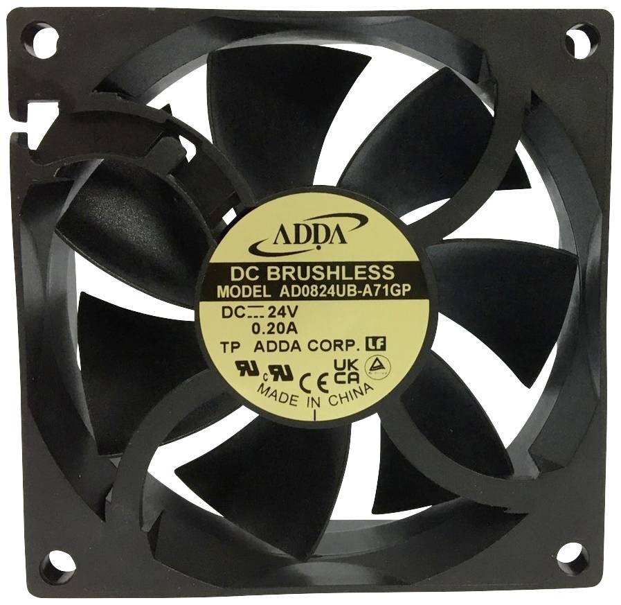 Wentylator osiowy ADDA AD0824UB-A71GP, 24 V/DC, (D x S x W) 80 x 80 x 25 mm - obrazek 1