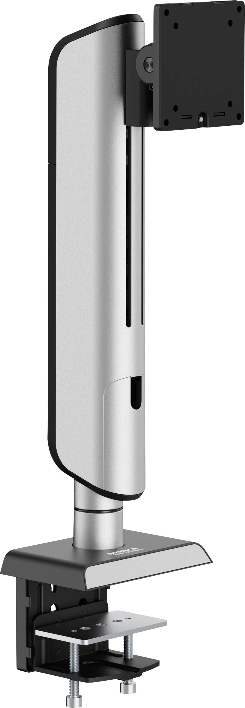SpeaKa Professional Uchwyt do monitora, stołowy SP-MM-1040 1 Wyświetlacz 43,2 cm (17") - 124,5 cm (49") czarny, Srebrny - obrazek 1