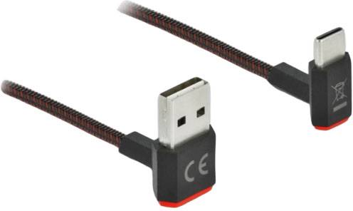 Delock Kabel USB USB 2.0 Złącze męskie USB-A, Złącze męskie USB-C® 0.50 m czarny 85275 - obrazek 1