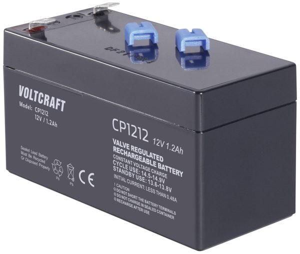 Akumulator ołowiowy VOLTCRAFT CE12V/1,2Ah VC-12713955, AGM, 12 V, 1.2 Ah