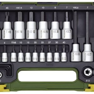 Zestaw nasadek trzpieniowych Proxxon 23290 1/2″, 1/4″, 42 szt. Zestaw nasadek trzpieniowych Proxxon 23290 1/2″, 1/4″, 42 szt.